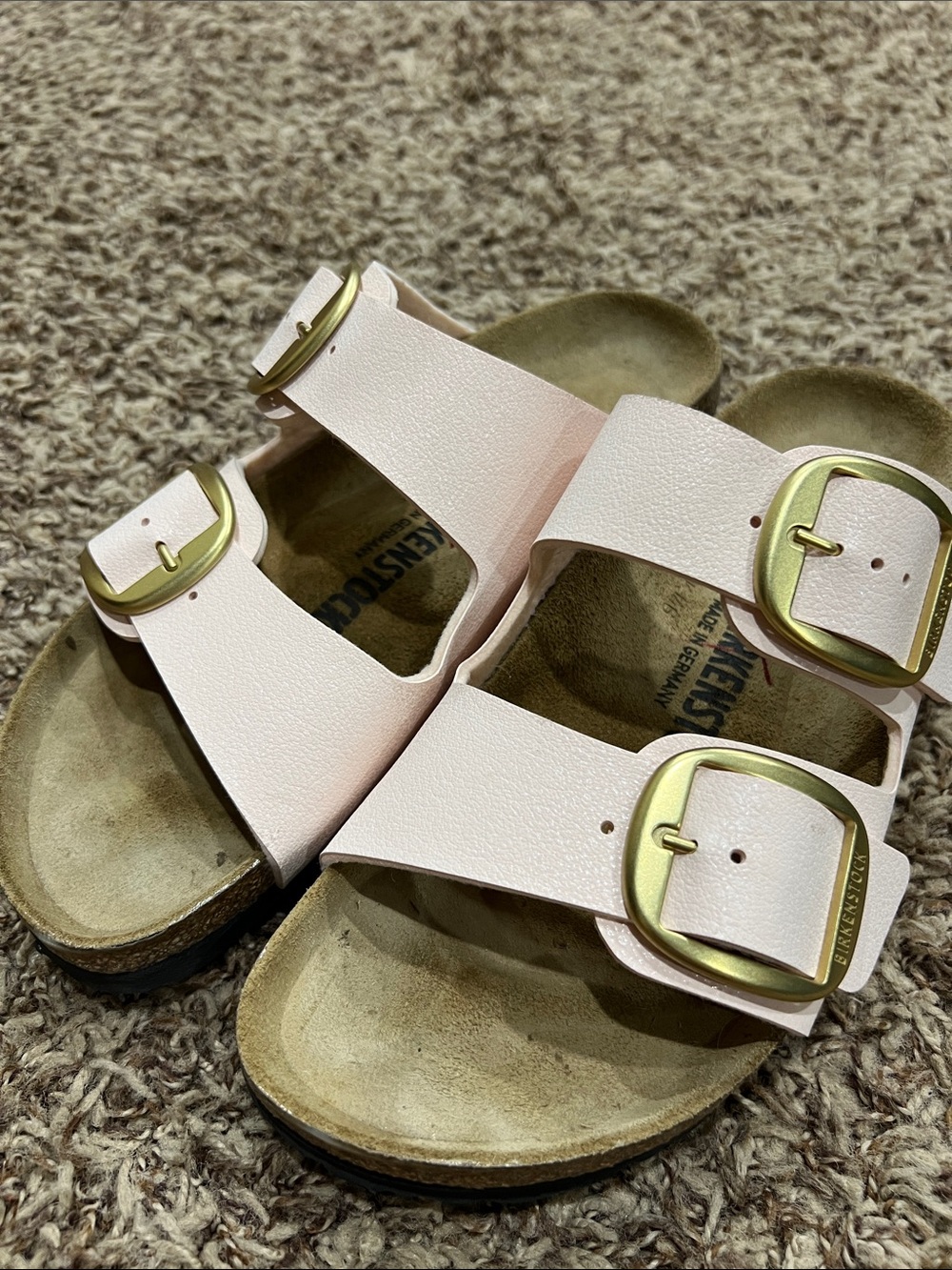 Birkenstock Arizona big buckle sandal in light rose sz 7 38